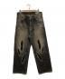 ENCOMING（インカミング）の古着「クラッシュリペアデニムパンツ /  SLASHED DENIM TROUSER」｜グレー