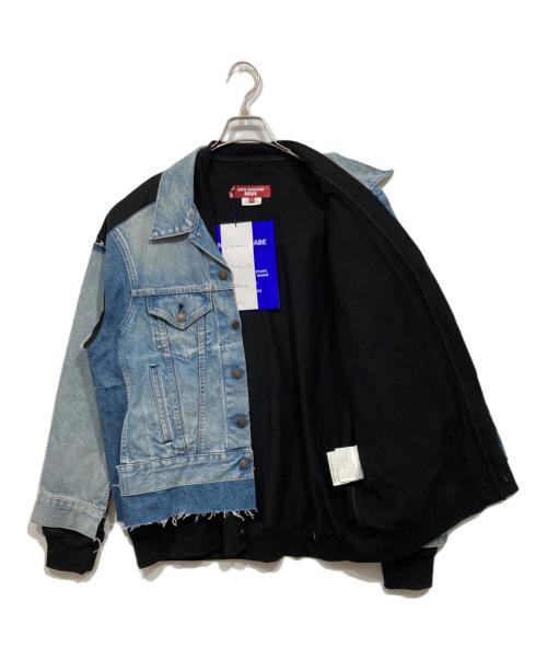 JUNYA WATANABE MAN（ジュンヤワタナベマン）JUNYA WATANABE MAN (ジュンヤワタナベマン) LEVI'S (リーバイス) Wネームデニムジャケット ブラック×ブルー サイズ:M 未使用品の古着・服飾アイテム