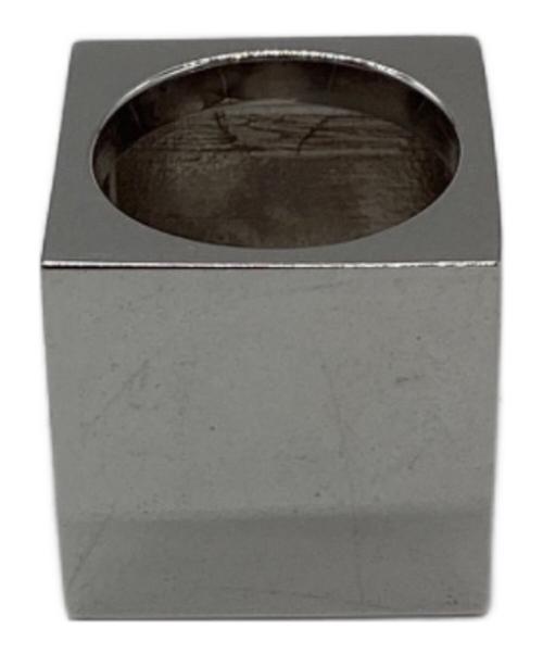 WE11DONE（ウェルダン）WE11DONE (ウェルダン) スクエアロゴダイスリング ブラック サイズ:14号の古着・服飾アイテム