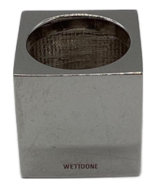 WE11DONE（ウェルダン）WE11DONE (ウェルダン) スクエアロゴダイスリング ブラック サイズ:14号の古着・服飾アイテム