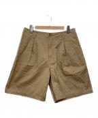KUONクオン）の古着「ショートパンツ」｜ベージュ