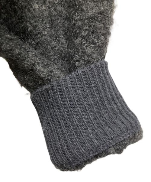 23区（ニジュウサンク）23区 (ニジュウサンク) ウールアルパカニットジャケット グレー サイズ:Mの古着・服飾アイテム