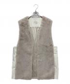 ESLOWエスロー）の古着「フェイクファーベスト」｜ベージュ