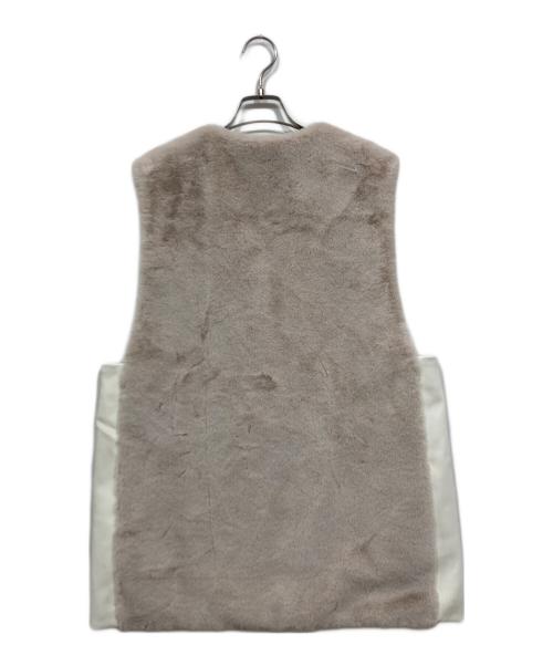 ESLOW（エスロー）ESLOW (エスロー) フェイクファーベスト ベージュ サイズ:Freeの古着・服飾アイテム