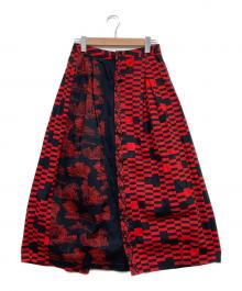 FWk Engineered Garments（エフダブリューケーエンジニアードガーメンツ）の古着「総柄スカート」｜レッド×ブラック