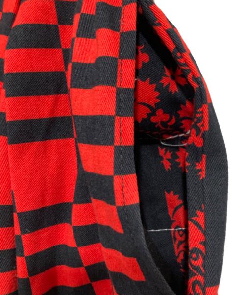 FWk Engineered Garments（エフダブリューケーエンジニアードガーメンツ）FWk Engineered Garments (エフダブリューケーエンジニアードガーメンツ) 総柄スカート レッド×ブラック サイズ:Sの古着・服飾アイテム