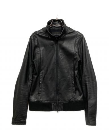 日本製 牛革◆シャマ ｓｈａｍａ レザージャケット 黒 Ｓ◆ライダース革ブルゾン 3082001044891156_01_3168w.jpeg