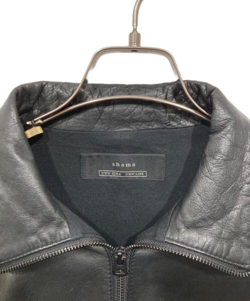 Shama（シャマ）Shama (シャマ) レザージャケット ブラック サイズ:38の古着・服飾アイテム