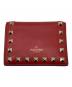 VALENTINO GARAVANI（ヴァレンティノ・ガラヴァーニ）の古着「スタッズ2つ折り財布」｜レッド