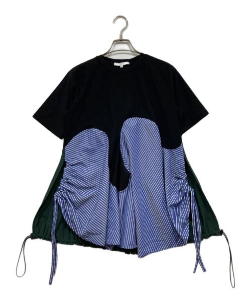 UN3D.（アンスリード）UN3D. (アンスリード) WAVE LINE T-SH/ウェーブラインティーシャツ ブラック サイズ:38の古着・服飾アイテム