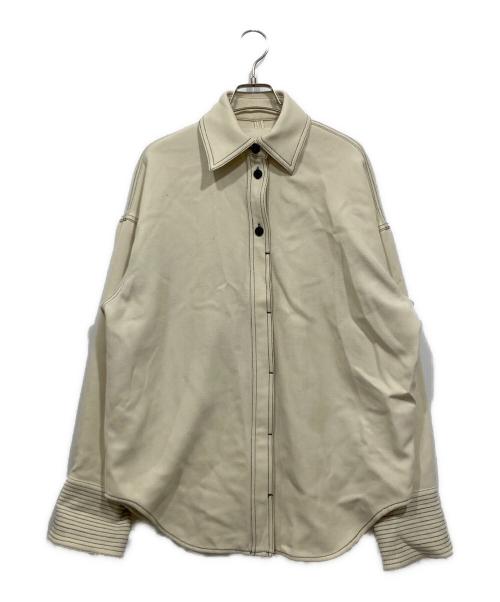 TODAYFUL（トゥデイフル）TODAYFUL (トゥデイフル) ウールステッチシャツ ベージュ サイズ:Freeの古着・服飾アイテム