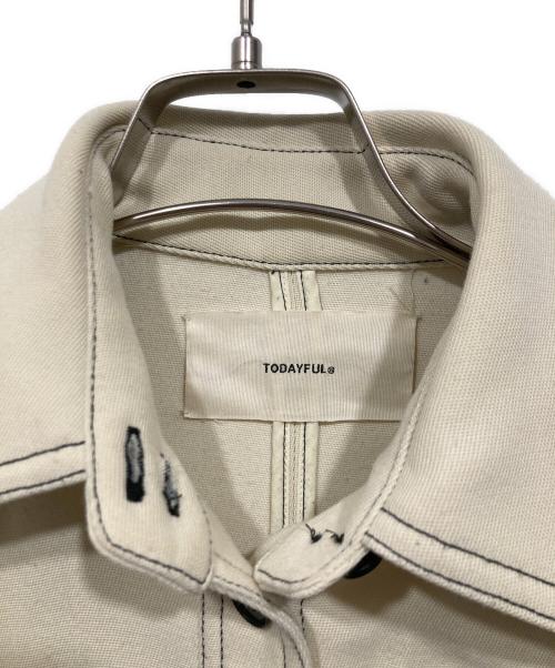 TODAYFUL（トゥデイフル）TODAYFUL (トゥデイフル) ウールステッチシャツ ベージュ サイズ:Freeの古着・服飾アイテム