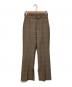 Uhr（ウーア）の古着「スリットパンツ / Plaid Pants」｜ブラウン