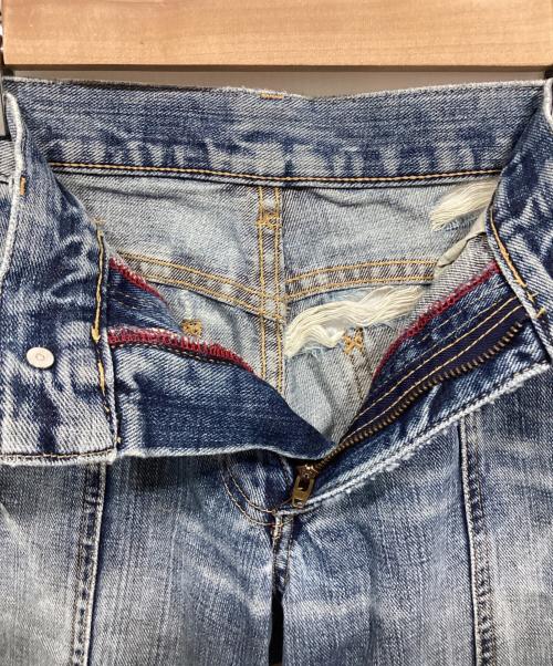 TORNADO MART（トルネードマート）TORNADO MART (トルネードマート) 切替フレアレースアップデニムパンツ インディゴ サイズ:Sの古着・服飾アイテム