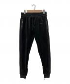 1PIU1UGUALE3 RELAXウノピゥウノウグァーレトレ リラックス）の古着「ラインストーン付コーデュロイジョガーパンツ」｜ブラック