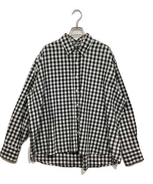 OPENING act（オープニングアクト）OPENING ACT (オープニングアクト) ミニチェックシャツ ブラック×ホワイト サイズ:Sの古着・服飾アイテム