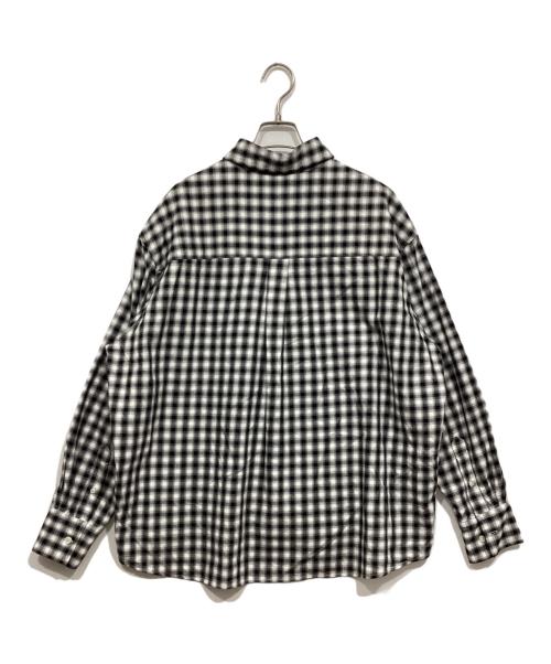 OPENING act（オープニングアクト）OPENING ACT (オープニングアクト) ミニチェックシャツ ブラック×ホワイト サイズ:Sの古着・服飾アイテム