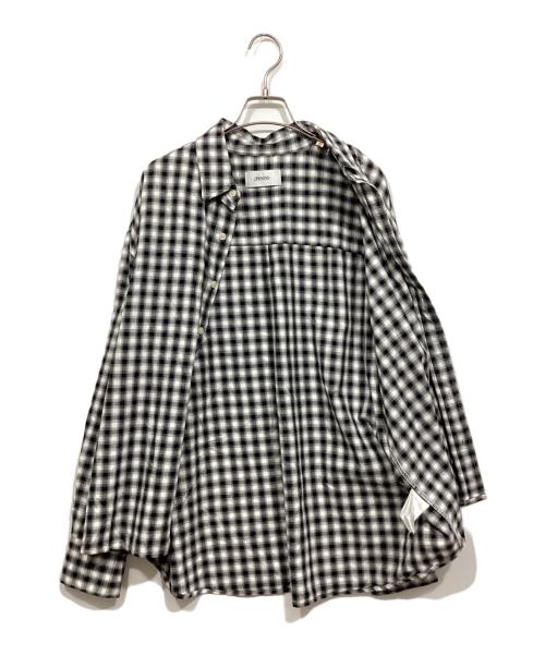 OPENING act（オープニングアクト）OPENING ACT (オープニングアクト) ミニチェックシャツ ブラック×ホワイト サイズ:Sの古着・服飾アイテム