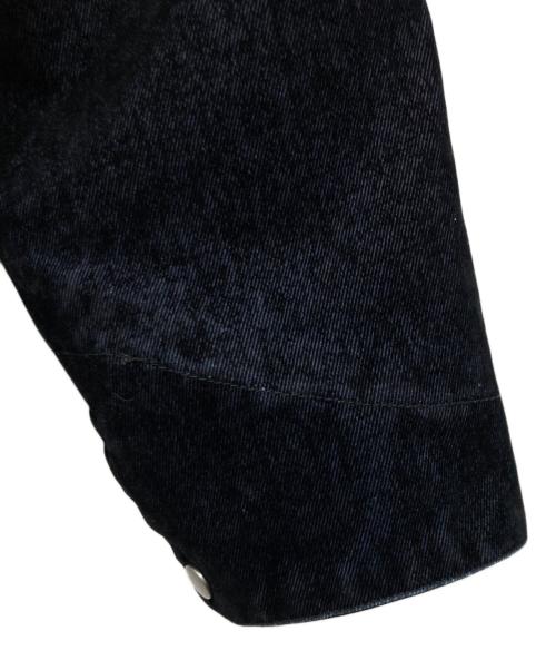 OPENING act（オープニングアクト）OPENING ACT (オープニングアクト) ベロアデニムワークジップ裏ボアジャケット ネイビー サイズ:Lの古着・服飾アイテム