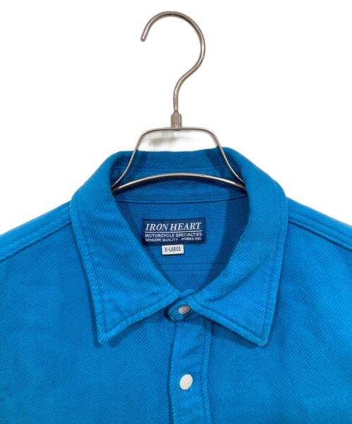 IRON HEART（アイアンハート）IRON HEART (アイアンハート) ワークシャツ ブルー サイズ:LLの古着・服飾アイテム