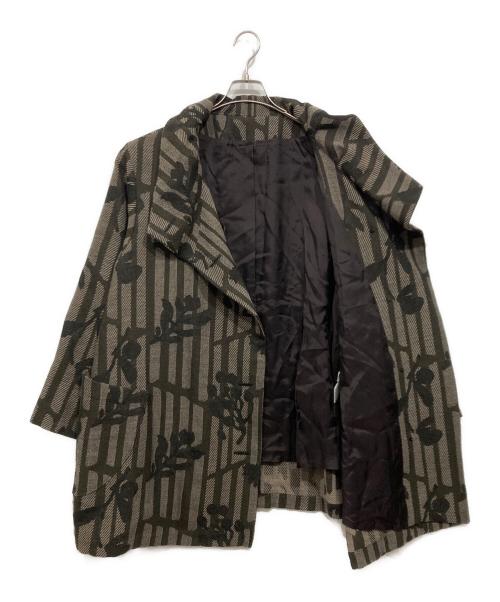 慈雨（ジウ）慈雨 (ジウ) スタンドカラーコート ブラウン サイズ:40の古着・服飾アイテム