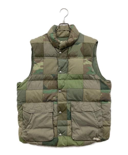 Denim & Supply Ralph Lauren（デニム＆サプライ ラルフローレン）Denim & Supply Ralph Lauren (デニム＆サプライ ラルフローレン) カモフラパチワークダウンベスト オリーブ サイズ:Mの古着・服飾アイテム