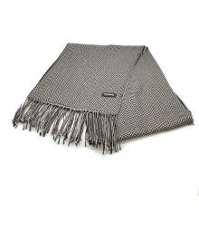 Paul Stuart（ポールスチュアート）の古着「リバーシブルカシミヤマフラー」｜ブラック