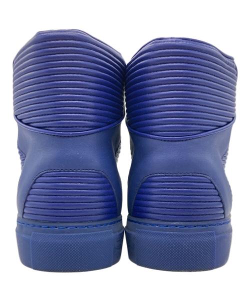 BALENCIAGA（バレンシアガ）BALENCIAGA (バレンシアガ) レザーハイカットスニーカー ネイビー サイズ:41の古着・服飾アイテム