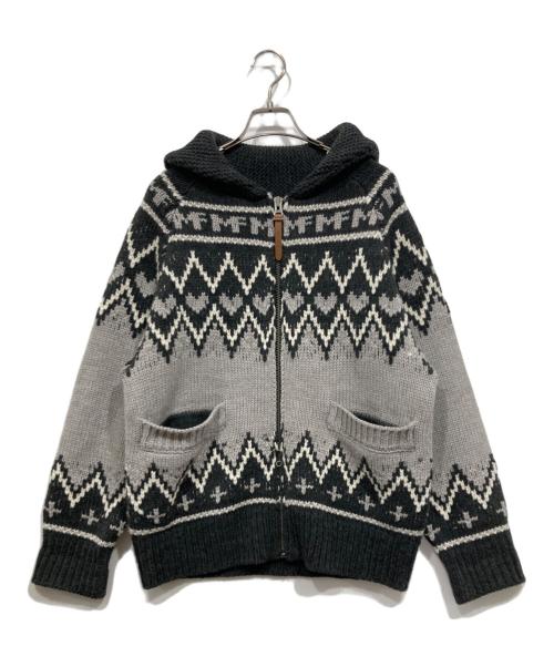 MILK FED.（ミルクフェド）MILK FED. (ミルクフェド) COWICHAN KNIT JACKET グレー サイズ:ONE SIZEの古着・服飾アイテム
