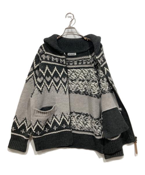 MILK FED.（ミルクフェド）MILK FED. (ミルクフェド) COWICHAN KNIT JACKET グレー サイズ:ONE SIZEの古着・服飾アイテム