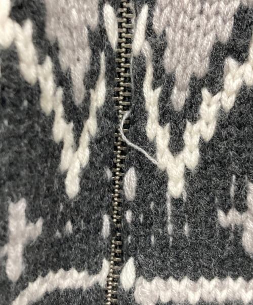 MILK FED.（ミルクフェド）MILK FED. (ミルクフェド) COWICHAN KNIT JACKET グレー サイズ:ONE SIZEの古着・服飾アイテム