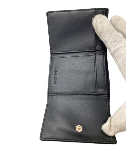 Calvin Klein（カルバンクライン）Calvin Klein (カルバンクライン) 3つ折り財布 / キーリングampトライフォールド ウォレット ブラックの古着・服飾アイテム