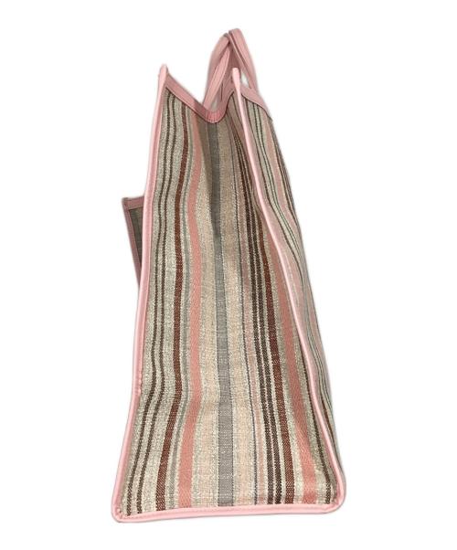 A VACATION（ア ヴァケーション）A VACATION (ア ヴァケーション) TANK マルチストライプ トートバッグ ピンクの古着・服飾アイテム