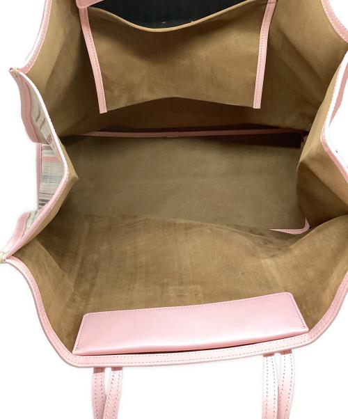 A VACATION（ア ヴァケーション）A VACATION (ア ヴァケーション) TANK マルチストライプ トートバッグ ピンクの古着・服飾アイテム