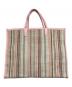 A VACATION（ア ヴァケーション）の古着「TANK マルチストライプ トートバッグ」｜ピンク