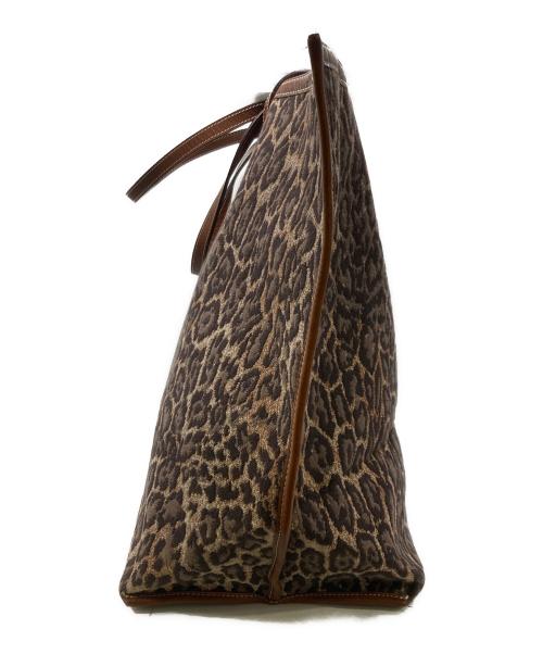 A VACATION（ア ヴァケーション）A VACATION (ア ヴァケーション) レオパード柄ビッグトートバッグ ブラウンの古着・服飾アイテム