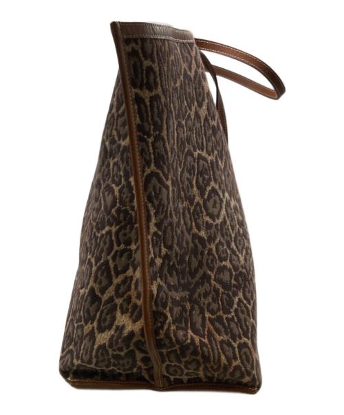 A VACATION（ア ヴァケーション）A VACATION (ア ヴァケーション) レオパード柄ビッグトートバッグ ブラウンの古着・服飾アイテム