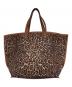A VACATION (ア ヴァケーション) レオパード柄ビッグトートバッグ ブラウン：24000円