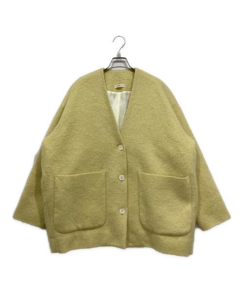 YORI（ヨリ）YORI (ヨリ) ウールモヘアシャギージャケット イエロー サイズ:Freeの古着・服飾アイテム