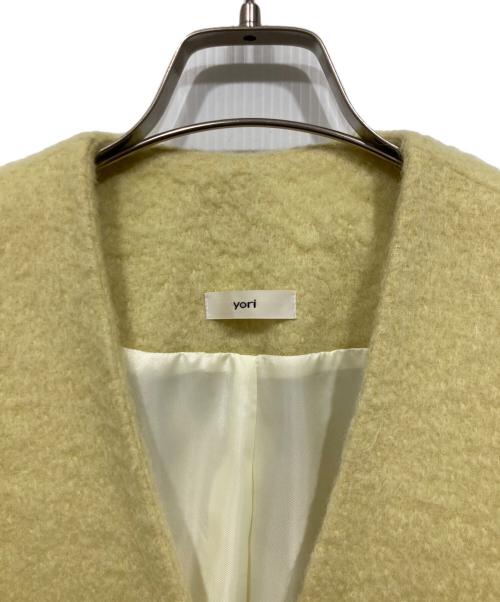YORI（ヨリ）YORI (ヨリ) ウールモヘアシャギージャケット イエロー サイズ:Freeの古着・服飾アイテム