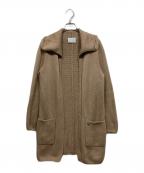 FOXEYフォクシー）の古着「エンジェルヘアコットン ウィングカラー ロングカーディガン」｜ブラウン