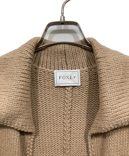 FOXEY（フォクシー）FOXEY (フォクシー) エンジェルヘアコットン ウィングカラー ロングカーディガン ブラウン サイズ:Freeの古着・服飾アイテム