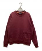 DIESELディーゼル）の古着「ポケット刺繍スウェット」｜ボルドー