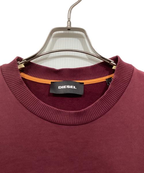 DIESEL（ディーゼル）DIESEL (ディーゼル) ポケット刺繍スウェット ボルドー サイズ:Lの古着・服飾アイテム