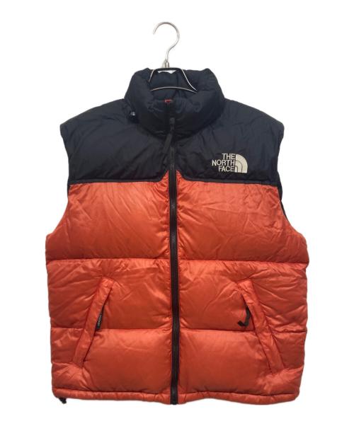 THE NORTH FACE（ザ ノース フェイス）THE NORTH FACE (ザ ノース フェイス) ヌプシダウンベスト オレンジ×ブラック サイズ:MEDIUMの古着・服飾アイテム