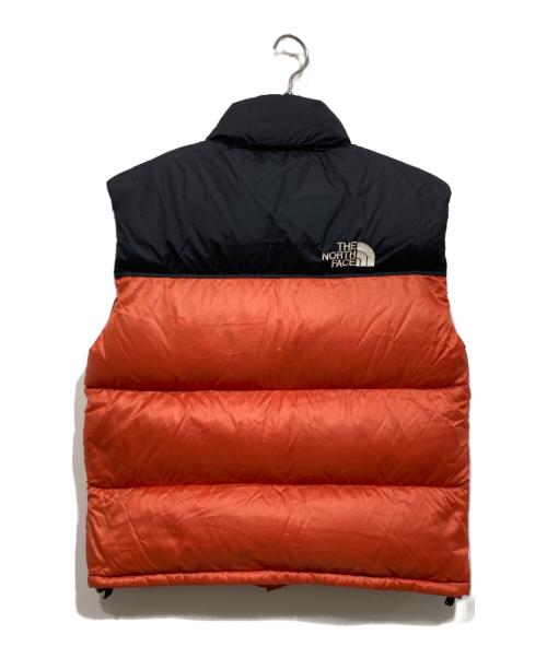 THE NORTH FACE（ザ ノース フェイス）THE NORTH FACE (ザ ノース フェイス) ヌプシダウンベスト オレンジ×ブラック サイズ:MEDIUMの古着・服飾アイテム