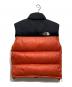 THE NORTH FACE (ザ ノース フェイス) ヌプシダウンベスト オレンジ×ブラック サイズ:MEDIUM：9000円