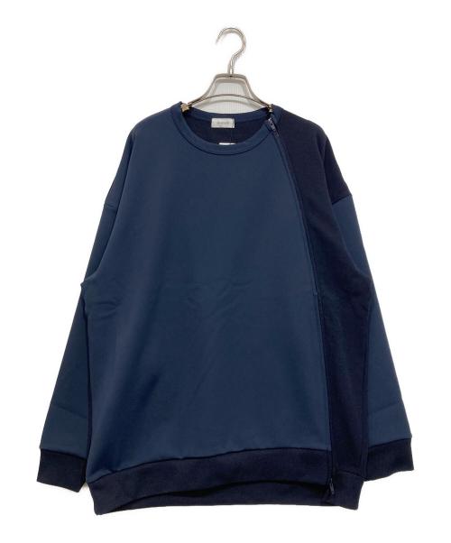 eN ROUTE（アンルート）eN ROUTE (アンルート) コットンポリエステル ダンボールニット サイドジップ ネイビー サイズ:3の古着・服飾アイテム
