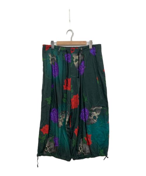 YOHJI YAMAMOTO（ヨウジヤマモト）YOHJI YAMAMOTO (ヨウジヤマモト) スカルローズ バルーンパンツ グリーン サイズ:3の古着・服飾アイテム