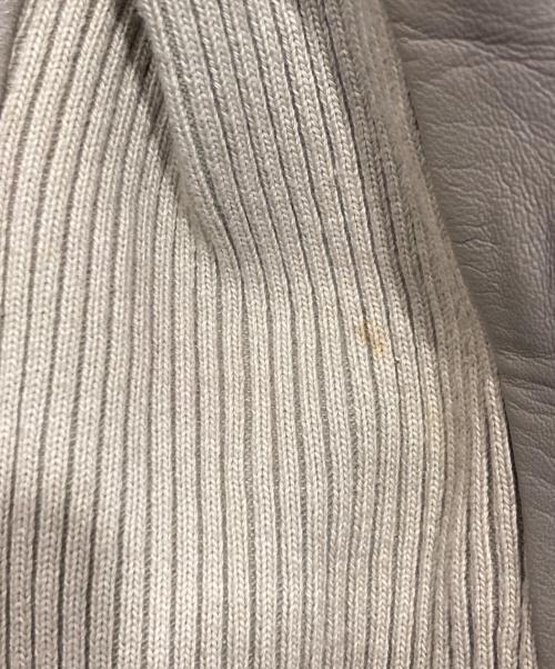 NO ID.（ノーアイディー）NO ID. (ノーアイディー) ラムレザーハイカラーブルゾン ベージュ サイズ:1の古着・服飾アイテム